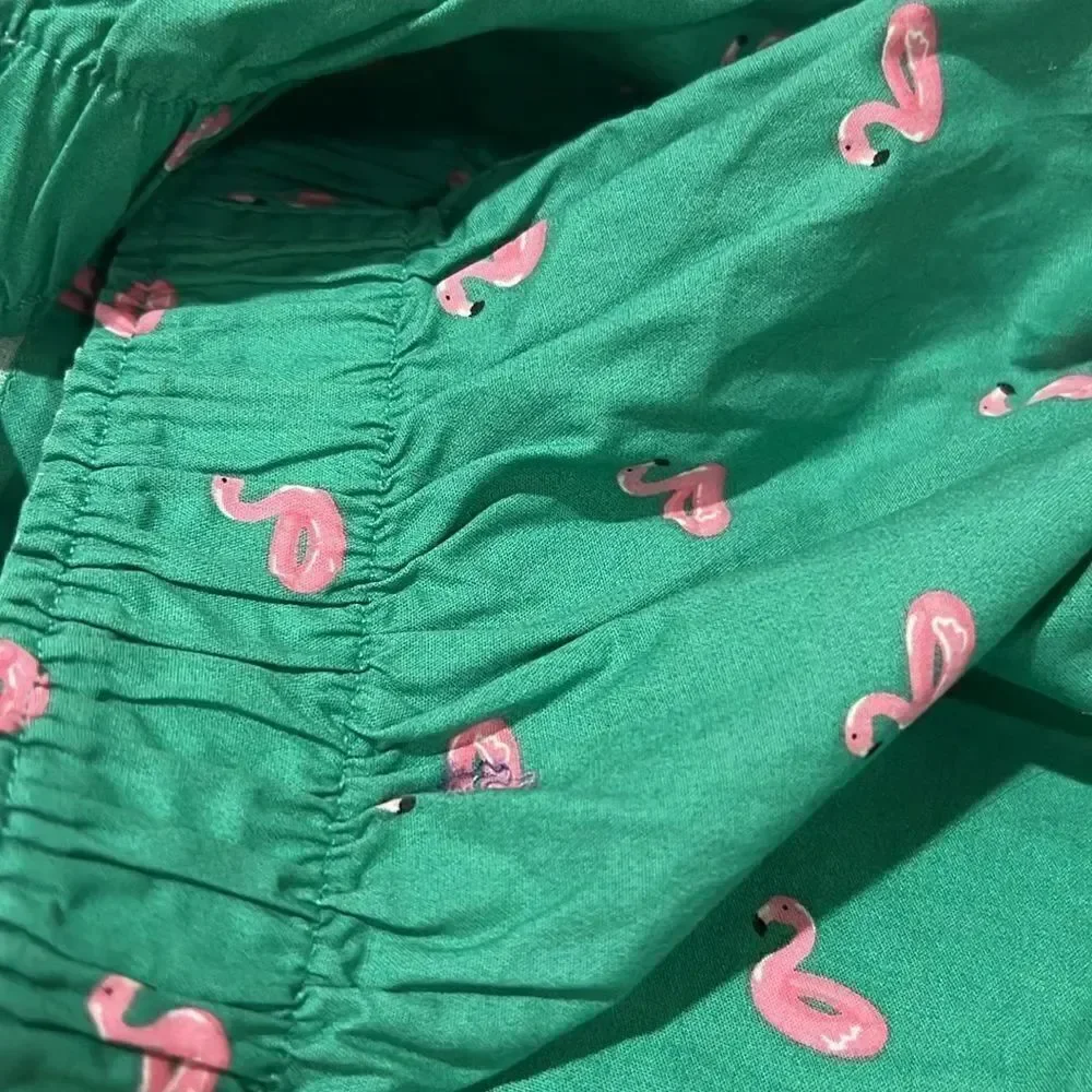 J. Crew Factory bv599 Pink and green flamingo boxers size small NWT